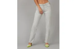 Lola Jeans Jasper Mid Rise Straight Jeans In Pale Taupe