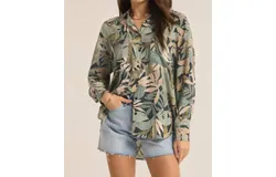 Z Supply Colbie Cusco Shirt In Green
