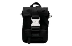 Fendi Fendiness Black Nylon Buckle Mini Backpack Crossbody Bag