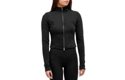 Good American Compression Terry Mock Jacket In Black