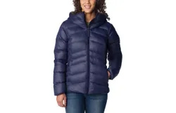 Columbia Autumn Park Down Hooded Jacket In Dark Nocturnal