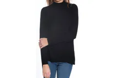 Multiples Mock Neck Sweater In Black