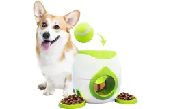 Dog Tennis Ball Food Reward Machine&comma; Intelligent Automatic Feeder for Interactive Dog Training &lpar;Green&rpar;