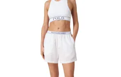 Polo Ralph Lauren Boxer Pajama Short In White Cloud