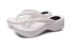 Women Thong Sandals Indoor and Outdoor Beach Flip Flop，White