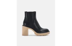Dolce Vita Caster H2O Booties In Black Leather