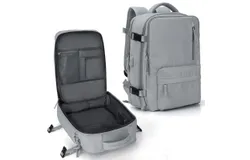 Durable Travel Backpack&comma; Carry On Backpack for Men Women Airline Approved&comma; Large Waterproof College Business Work Hiking Casual Daypack Bag&comma; Fits 16" Laptop-dark gray