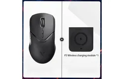 Rapoo VT9Pro Wireless Gaming Mouse - Esports Grade Performance Gaming Mice&comma; PAW 3398 Sensor&comma; 26000 DPI&comma; 1ms Response Time&comma; 68g Lightweight&comma; 10 Programmable Buttons&comma; Long Battery Life&comma; Black Wireless charging module