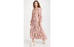A&period;L&period;C&period; Women&apos;s Iman Dress&comma; Canary&sol;Iris Multi Floral Maxi Dress