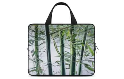 Bamboo Branches Pictures Laptop Bag Women Man 10 12 13 15 17 Inch Office Notebook Travel Computer Handbag Waterproof Bag Notebook Cover