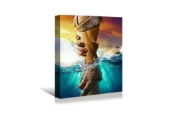 Jesus Saves Drowning Christian Prayer Decorative Painting 18&ast;24 inches &lpar;45&ast;60 cm&rpar;