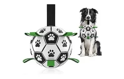 Dog toy Soccer Strap Strap&comma; Interactive dog toy&comma; perfect for tug-of-war&comma; Puppy birthday Gift&comma; Dog drag toy&comma; dog Water Toy&comma; Durable dog Ball World Cup&comma; suitable for small to medium sized dogs &lpar;6 inches&rpar;