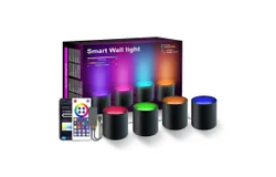LED Wall Sconce Wall Sconce 4 Pack&comma; Indoor Plug-in Wall Sconce&comma; Wall Sconce with Remote Control&comma; Multiple Color Temperature RGB Dimmable Rotating Electric Wall Sconce Wall Sconce
