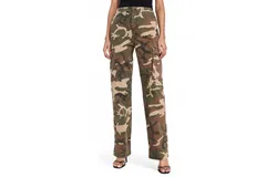 Good American Uniform Cargo Pant In Fatiguregreencamo001