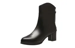Women&apos;s Chunky High Heel Ankle Booties