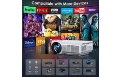Mini Projector&comma; 1080P HD Video Projector&comma;Upgraded Bluetooth Projector-Q5-Android smart