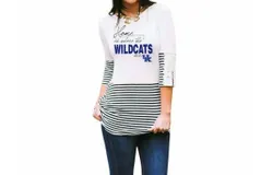 Gameday Couture University Of Kentucky Button-Lace Top In White