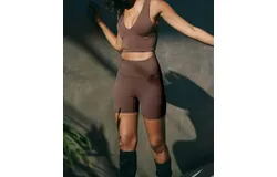 Free People Never Better Bike Short In Cocoa