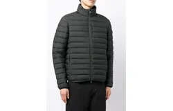 Save The Duck Men Erion Black Quilted Puffer Coat Jacket