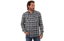 Px Terrell Flannel Shirt In Navy
