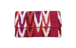 La Chic Designs Women&apos;s Obsession Chevron Beaded Clutch In Pink