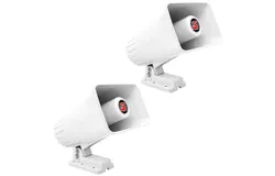 5 Core PA Speaker Pair 6 x 4" 50W Bull Horn Loud Audio Outdoor Speakers System 8Ohm Reflex Megaphone