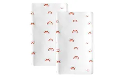 Rainbow Changing Pad Cover 2 Pack Diaper Changing Table Pad Covers 32&bsol;u201dx17&bsol;u201dx5&period;5&bsol;u201d for Standard Baby Changing Pads Universal Microfiber Soft Cradle Sheets for Baby Boys Girls