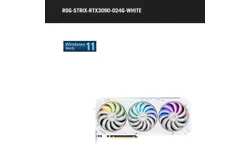 ROG Strix GeForce RTX™ 3090 White Limited Edition graphics card features a pure and elegant white appearance and powerful cooling performance
