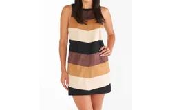 Show Me Your Mumu Mod Mini Dress Faux Suede Chevron In Faux Suede Chevron