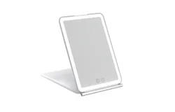 LED folding makeup mirror Rechargeable flat mirror led makeup mirror with light portable travel desk flip-top makeup mirror