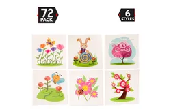Big Mos Toys 72 Pack Spring and Summer Assorted Design Temporary Tattoos