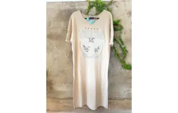 Zutter Rock Tour Maxi Dress In Beige
