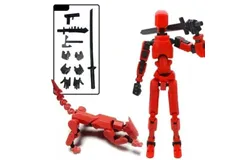 &lpar;Assembly Completed&rpar; T13 Action Figure Set&comma; 3D Printed Toys Robo 13 Action Figure&comma;Dummy 13 Titan 13 Action Figure &comma;2pcs&comma;Black &sol; red&plus;black&sol;orange