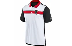 Nike Men&apos;s Atlanta Falcons Rewind Pique Polo Shirt In Black White Red