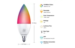 Smart LED Light Bulb&comma; Color Changing&comma; Bluetooth and Wi-Fi&comma; Christmas Lights and Holiday Decorations&comma; smart wifi bluetooth color mixing alexa language music led pointed light bulb &lpar;4 pieces&rpar;