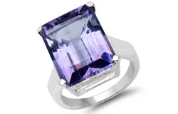 11&period;47 Carat Genuine Amethyst &period;925 Sterling Silver Ring
