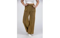 Heyson Never Holding Back Wide Leg Pants In Brown