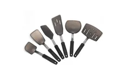 Table straw mat 6-piece set deep-frying spatula silicone spatula household kitchen utensils cooking tableware supplies round dining table 4 people small size