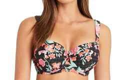 Sea Level Australia Mauritius F Cup Underwire Bikini Top In Black