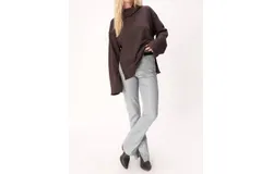 Project Social T Nicola Funnel Neck Sweatshirt In Brown