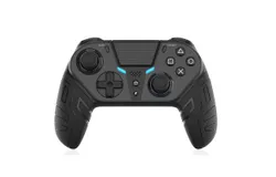 Wireless gamepad controller for PS-3&sol;PS-4&sol;PC with 6-axis control&comma; audio headset&comma; motorized vibration&comma; and programmable functions（black）
