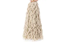 1 Pack&sol;24 Stands Wavy Gypsy Locs Wigs 18&apos;&apos; Long Dreadlock Wigs Synthetic Braiding Hair Extensions for Black Women