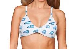 Stone Fox Swim X Back Bralette Bikini Top In Sfs Conch Shell