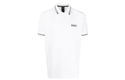 HUGO BOSS Men Paddy Pro Polo Shirt Ice White Short Sleeve T-Shirt
