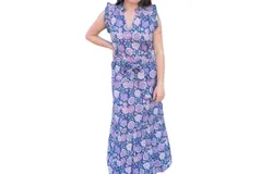 Fitzroy & Willa Christina Pinwheel Dress In Blue&sol;purple