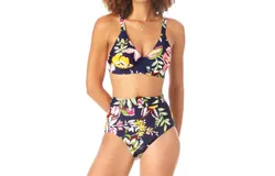 Anne Cole Easy Tri Bikini Swim Top In Tropical Bloom