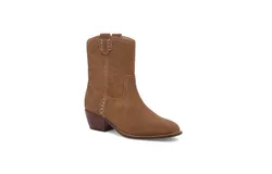 Mia Women Lauryn Western Bootie In Tan Suede