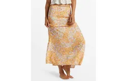 Billabong Midi Moment Printed Midi Skirt In Peach Whip