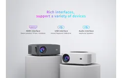 Y9 RAM Home HD Projector 1080P Bluetooth WIFI Hand Black