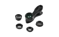 APEXEL APL-DG5H 5 in 1 Cellphone Lens Kit 198° Fisheye Lens 0&period;63X Wide Angle Lens 15X Macro Lens 2X Telescope CPL Lenses for iPhone Samsung Huawei Xiaomi Smartphone